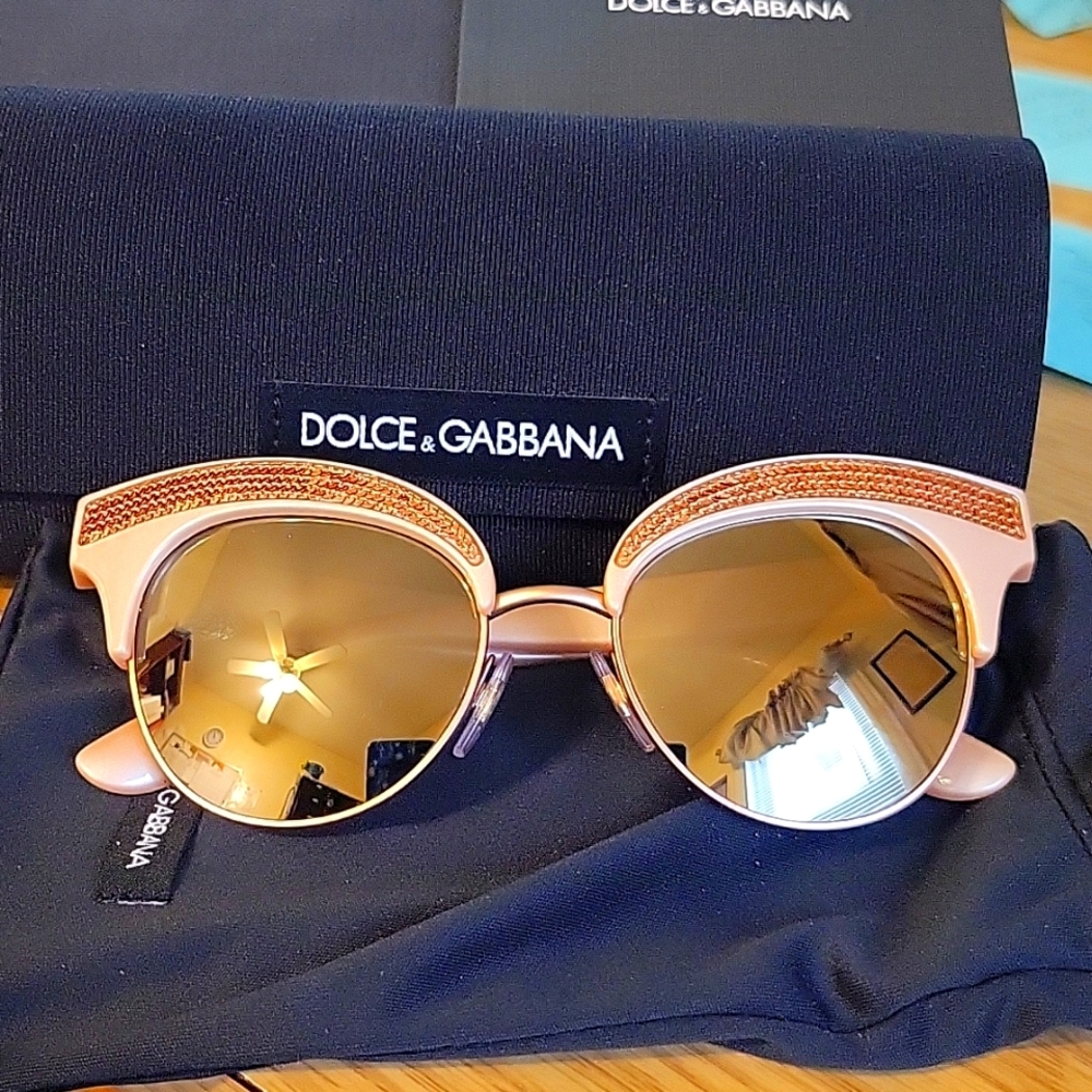 Dolce & Gabbana pink & gold sunglasses